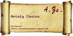 Antaly Zsuzsa névjegykártya